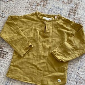 Golden Yellow Zara Toddler Linen Like Top